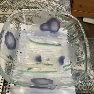 Beautiful Vintage Crystal Clear Studios Narcissus Bowl